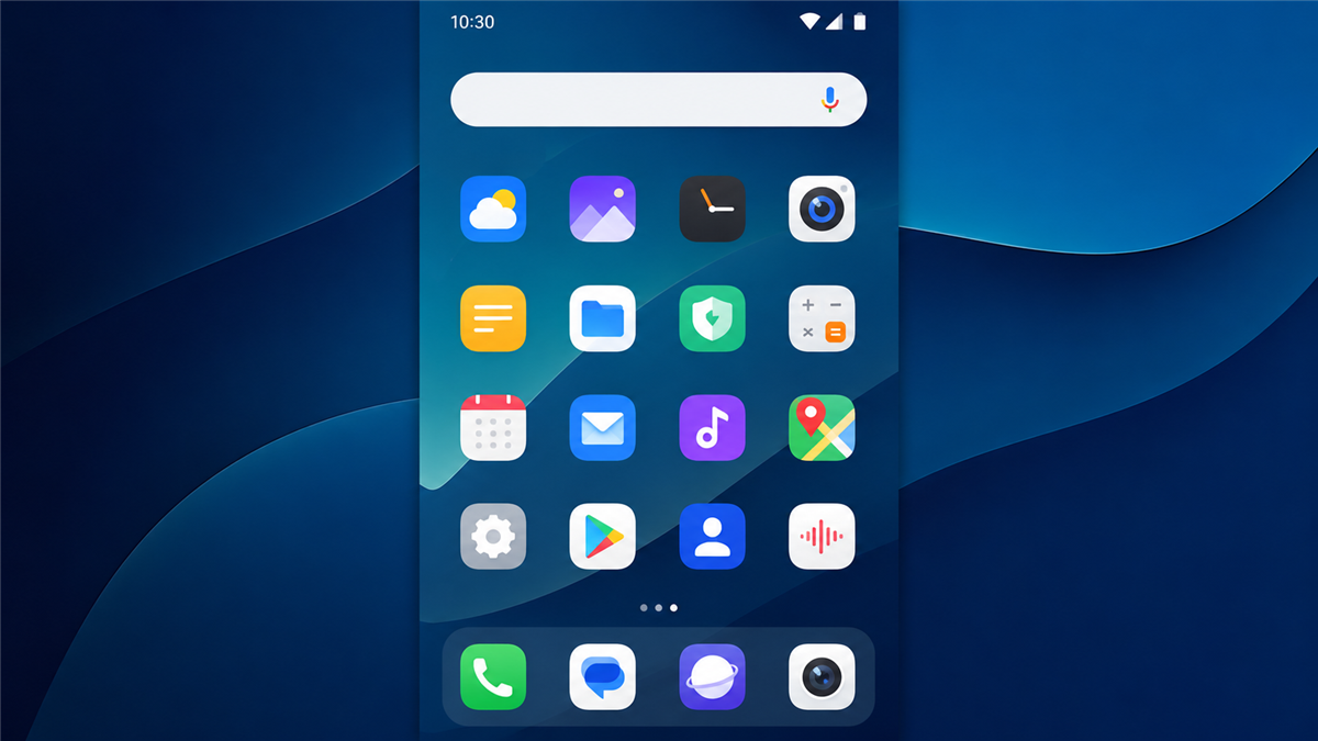 Pantalla de inicio de Android con apps