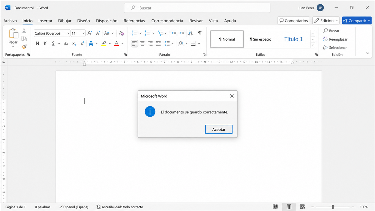 Diálogo de conversión de PDF a Word